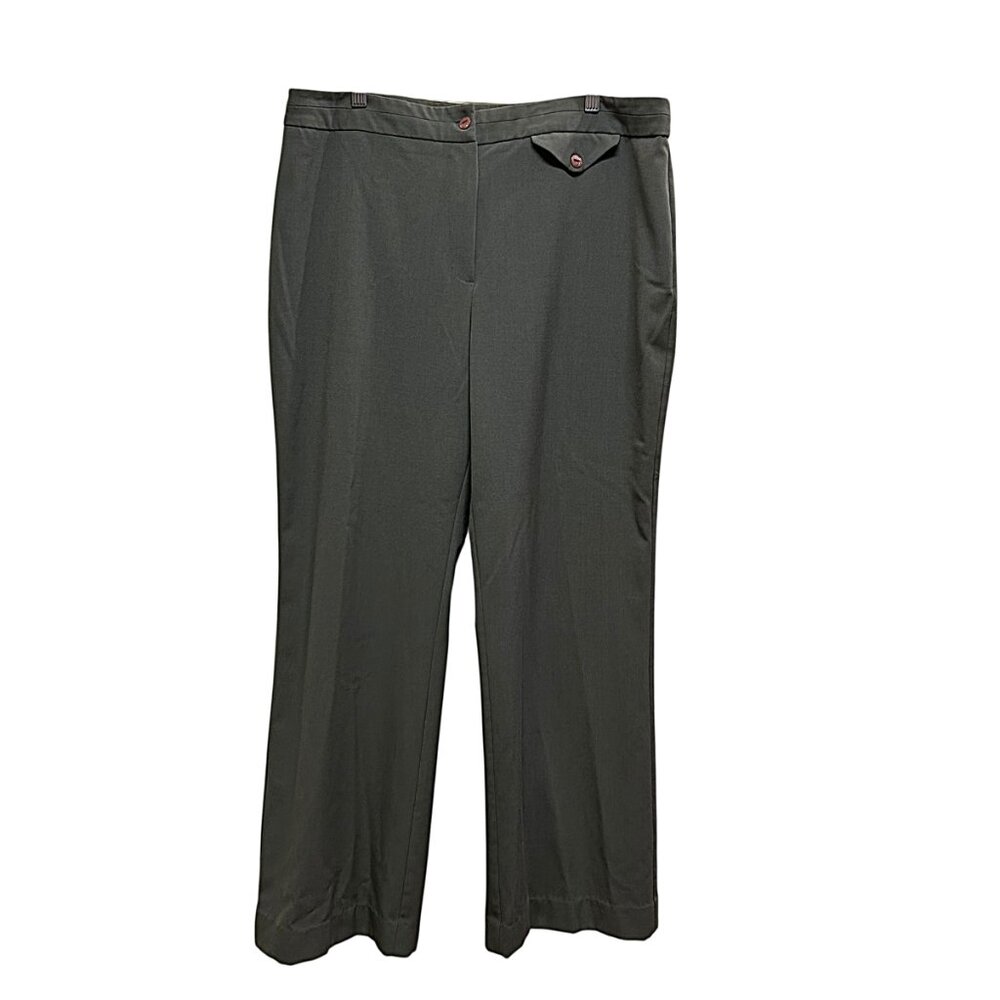 Lana Lee Vintage Green Dress Pants Plus Size 16 Office Professional Hemmed